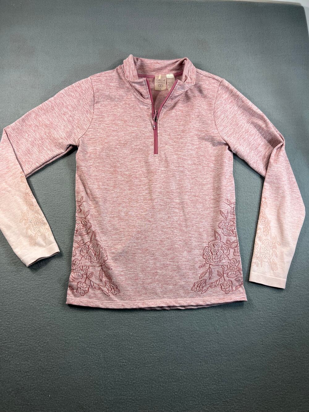CALIA by Carrie Underwood Women's Large 1/4 Zip Long Sleeve Shirt Pink